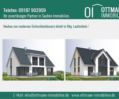 NEUBAU von zwei modernen Einfamilienhäusern direkt in Laufamholz