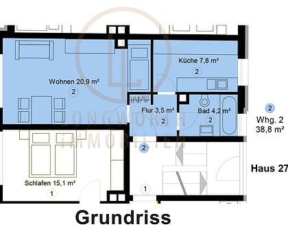 1,5-Zimmerwohnung in bester Lage als Kapitalanlage