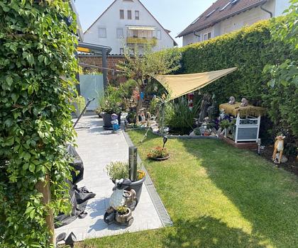 Vermietete Gartenwohnung 
mit großer Terrasse und schönem Blick in den Garten ... 