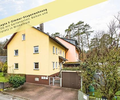 Gepflegte 3-Zimmer-Etagenwohnung mit Gartenanteil, Balkon und Stellplatz in Winkelhaid