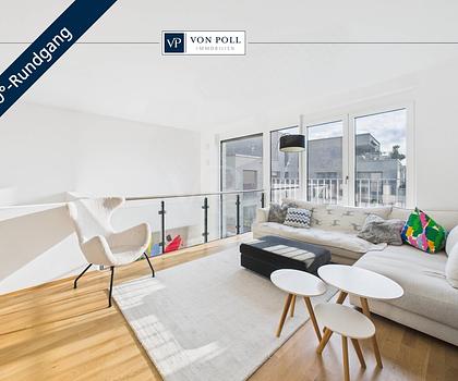 Licht & Design auf 2 Ebenen – stilvoller Neubau mit Galerie und Balkon