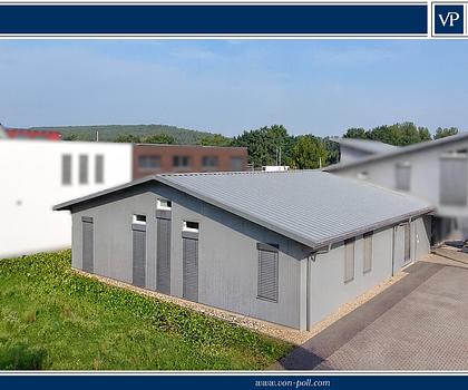 Beheizbare Lager- und Produktionshalle mit Hochregalen, Starkstrom & großzügiger Außenfläche