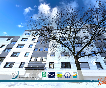 IMMO KUBE! Helle 2 Zi.-ETW in Nbg.-Schoppershof mit Südwest-Loggia, Aufzug und TG-Stellplatz