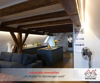 Wohnen & Arbeiten o. auf Zeit? Möblierte Design-Wohnung am Laufer Marktplatz zur All-Incl.-Miete