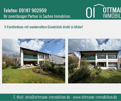 Dreifamilienhaus mit wundervollem Grundstück direkt in Altdorf