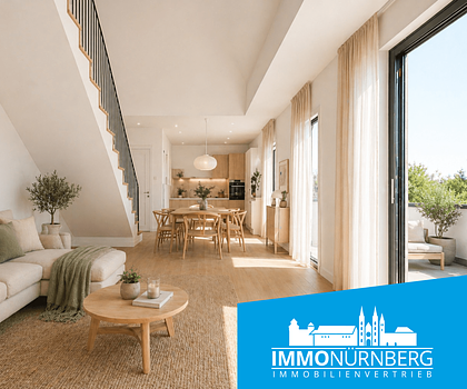 Maisonette mit offener Galerie und 2 Dachterrassen am Marienbergpark | TG-Stellplatz inkl.